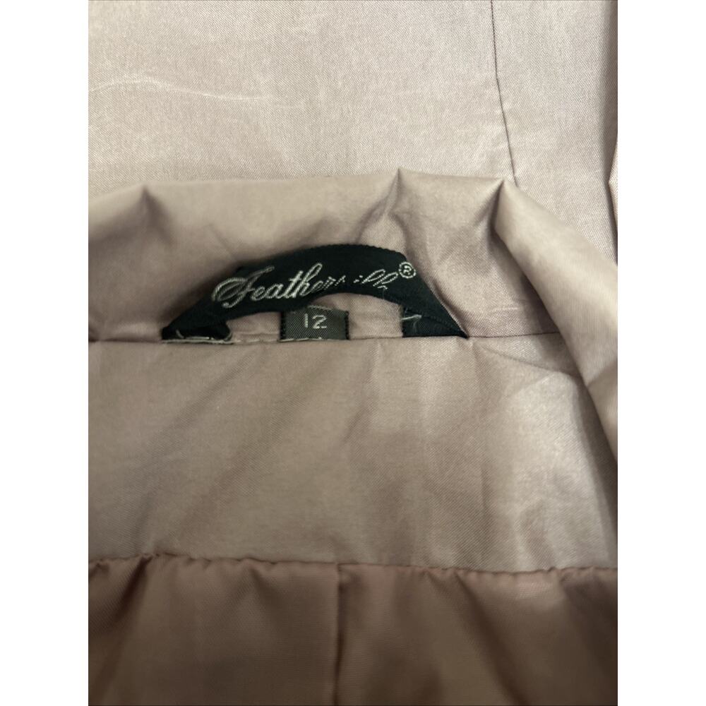 Vintage Fleet Street Mauve Trench Coat Longline Minimal Chic Duster Sz 12 - Picture 8 of 8